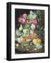 Still Life of Flowers and Fruit-Louis Marie De Schryver-Framed Giclee Print