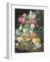 Still Life of Flowers and Fruit-Louis Marie De Schryver-Framed Giclee Print