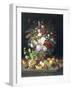 Still Life of Flowers and Fruit-Christian Mollback-Framed Giclee Print