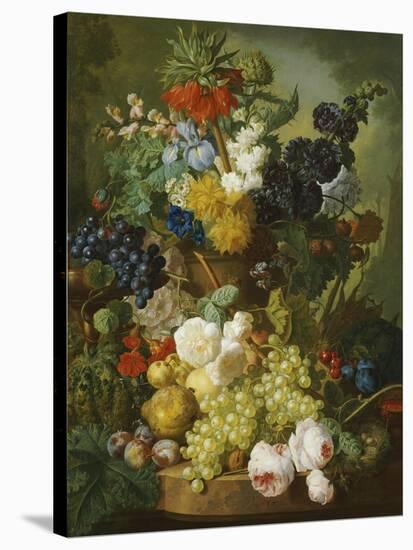 Still Life of Flowers and Fruit-Jan van Os-Stretched Canvas