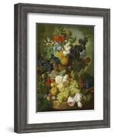 Still Life of Flowers and Fruit-Jan van Os-Framed Giclee Print