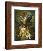 Still Life of Flowers and Fruit-Jan van Os-Framed Giclee Print