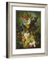 Still Life of Flowers and Fruit-Jan van Os-Framed Giclee Print