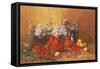 Still Life of Flowers and Fruit-Hubert Bellis-Framed Stretched Canvas