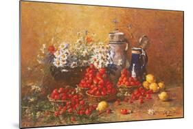 Still Life of Flowers and Fruit-Hubert Bellis-Mounted Giclee Print