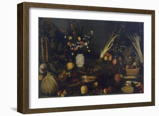 Still Life of Flowers and Plants-Caravaggio-Framed Giclee Print