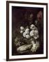 Still Life of Flowers and Vegetables, 17th Century-Giovanni-Battista Ruoppolo-Framed Giclee Print