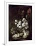 Still Life of Flowers and Vegetables, 17th Century-Giovanni-Battista Ruoppolo-Framed Giclee Print