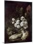 Still Life of Flowers and Vegetables, 17th Century-Giovanni-Battista Ruoppolo-Mounted Giclee Print