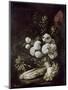 Still Life of Flowers and Vegetables, 17th Century-Giovanni-Battista Ruoppolo-Mounted Giclee Print