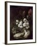 Still Life of Flowers and Vegetables, 17th Century-Giovanni-Battista Ruoppolo-Framed Giclee Print