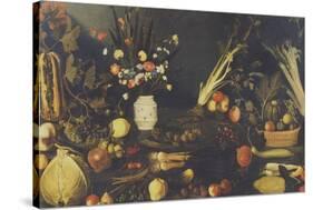Still Life of Flowers, Fruit and Vegetables, C.1594-Caravaggio-Stretched Canvas
