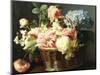 Still Life of Flowers in a Basket-Antoine Berjon-Mounted Giclee Print