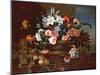 Still Life of Flowers in a Basket-Antoine Monnoyer-Mounted Giclee Print