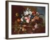 Still Life of Flowers in a Basket-Antoine Monnoyer-Framed Giclee Print