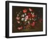 Still Life of Flowers in a Basket-Juan de Arellano-Framed Giclee Print