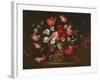 Still Life of Flowers in a Basket-Juan de Arellano-Framed Giclee Print