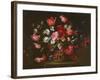 Still Life of Flowers in a Basket-Juan de Arellano-Framed Giclee Print