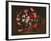 Still Life of Flowers in a Basket-Juan de Arellano-Framed Giclee Print