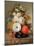 Still Life of Flowers in a Glass Vase, 1742-Rachel Ruysch-Mounted Giclee Print