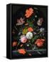 Still Life of Flowers in a Glass Vase-Abraham Mignon-Framed Stretched Canvas