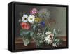 Still Life of Flowers in a Glass-Johan Laurentz Jensen-Framed Stretched Canvas