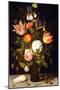 Still Life of Flowers in a Roemer with Two Shells (Oil on Panel)-Balthasar van der Ast-Mounted Giclee Print