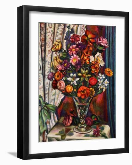 Still Life of Flowers in a Silver Vase, 1930-Mark Gertler-Framed Giclee Print