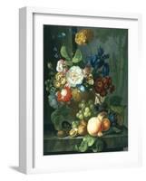 Still Life of Flowers in a Terracotta Vase-Elizabeth Van Hoogenhuyzen-Framed Giclee Print