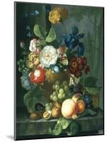 Still Life of Flowers in a Terracotta Vase-Elizabeth Van Hoogenhuyzen-Mounted Giclee Print