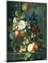 Still Life of Flowers in a Terracotta Vase-Elizabeth Van Hoogenhuyzen-Mounted Giclee Print