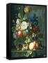 Still Life of Flowers in a Terracotta Vase-Elizabeth Van Hoogenhuyzen-Framed Stretched Canvas