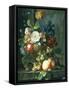 Still Life of Flowers in a Terracotta Vase-Elizabeth Van Hoogenhuyzen-Framed Stretched Canvas