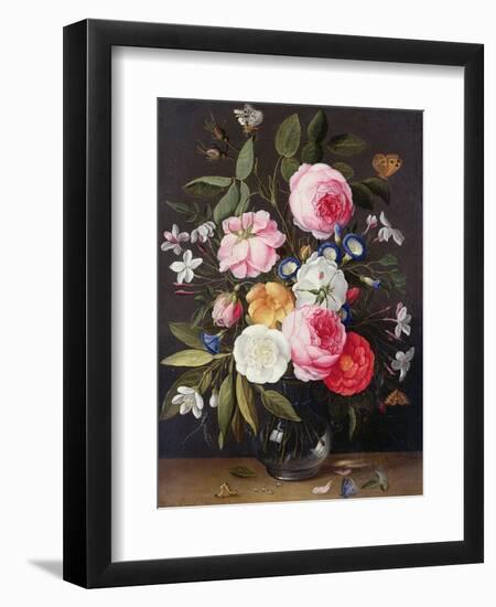 Still Life of Flowers in a Vase, 1661-Jan van Kessel-Framed Giclee Print