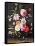 Still Life of Flowers in a Vase, 1661-Jan van Kessel-Framed Stretched Canvas