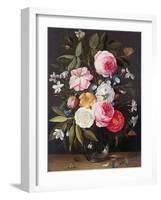 Still Life of Flowers in a Vase, 1661-Jan van Kessel-Framed Giclee Print