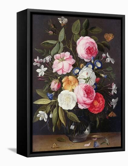 Still Life of Flowers in a Vase, 1661-Jan van Kessel-Framed Stretched Canvas