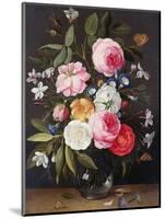 Still Life of Flowers in a Vase, 1661-Jan van Kessel-Mounted Premium Giclee Print