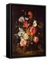 Still Life of Flowers in a Vase, 1713-null-Framed Stretched Canvas