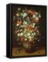 Still Life of Flowers in a Vase-Jan Brueghel the Younger-Framed Stretched Canvas