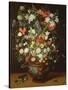 Still Life of Flowers in a Vase-Jan Brueghel the Younger-Stretched Canvas