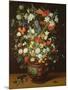 Still Life of Flowers in a Vase-Jan Brueghel the Younger-Mounted Giclee Print