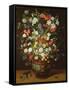 Still Life of Flowers in a Vase-Jan Brueghel the Younger-Framed Stretched Canvas