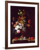 Still Life of flowers in an Urn, 17th century-Jean-Baptiste Monnoyer-Framed Giclee Print