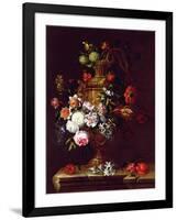 Still Life of flowers in an Urn, 17th century-Jean-Baptiste Monnoyer-Framed Giclee Print