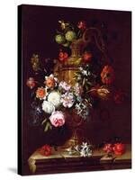 Still Life of flowers in an Urn, 17th century-Jean-Baptiste Monnoyer-Stretched Canvas