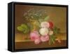 Still Life of Flowers (Oil on Canvas)-Johan Laurents Jensen-Framed Stretched Canvas