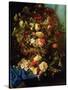 Still Life of Flowers on a Ledge with Birds Nest, 1884-Pierre-Louis de Coninck-Stretched Canvas