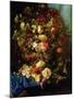 Still Life of Flowers on a Ledge with Birds Nest, 1884-Pierre-Louis de Coninck-Mounted Giclee Print