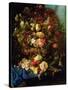 Still Life of Flowers on a Ledge with Birds Nest, 1884-Pierre-Louis de Coninck-Stretched Canvas